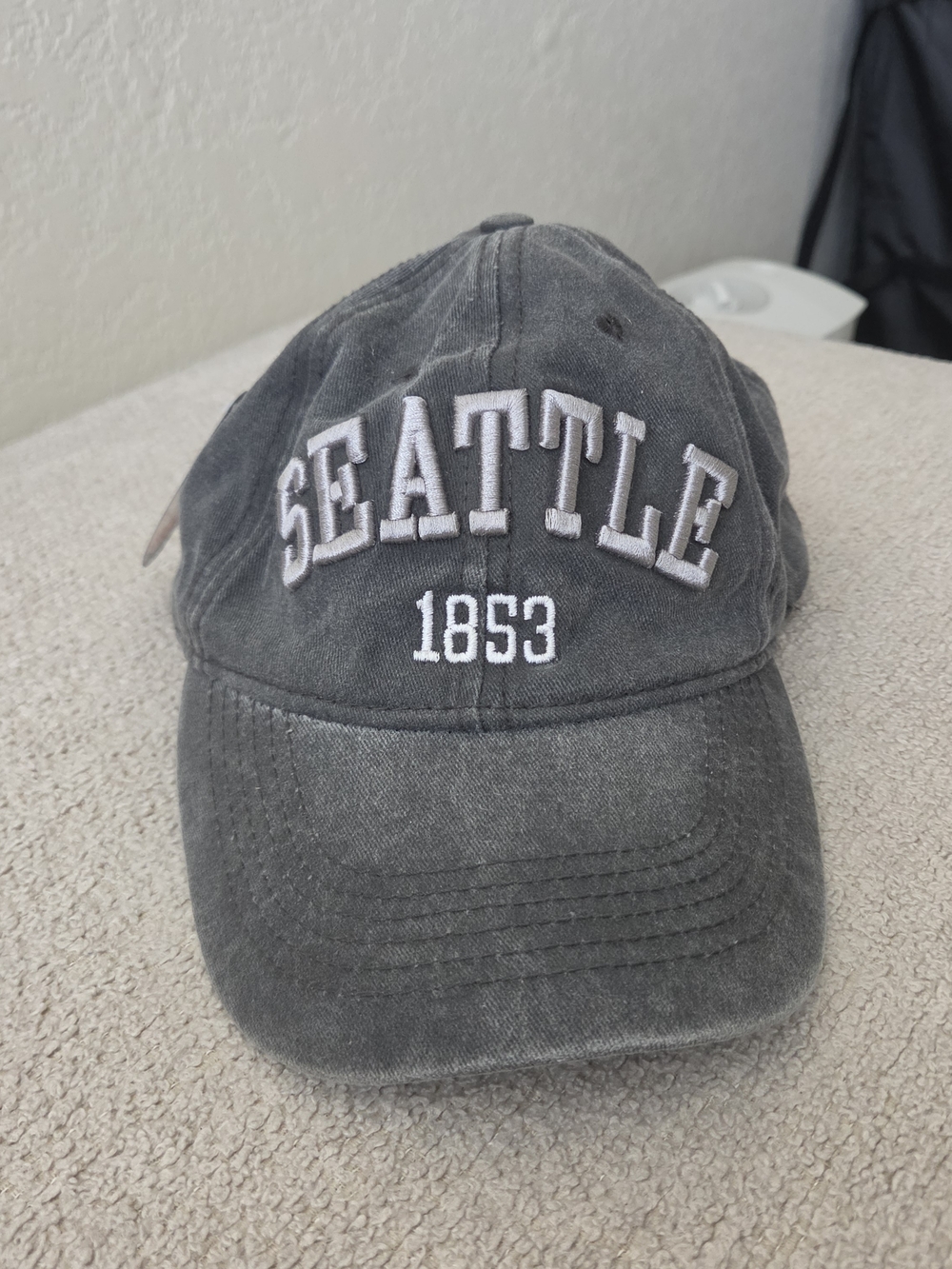 Seattle 1853 Embroidered Cotton Baseball Cap - Gray